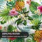 Hawaiian Tropical Flower Round Tablecloth Washable Reusable Decoration Table Cover